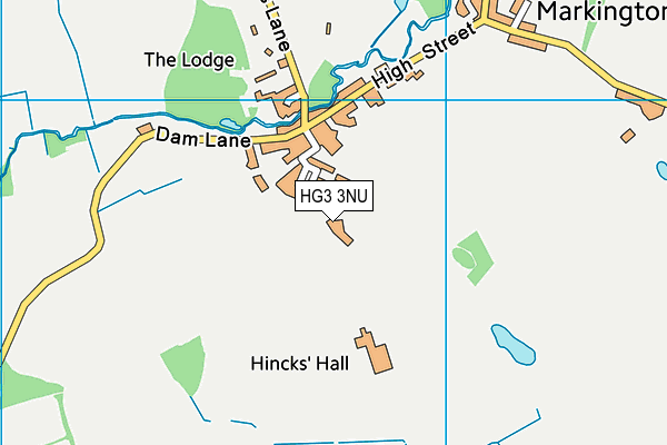 HG3 3NU map - OS VectorMap District (Ordnance Survey)