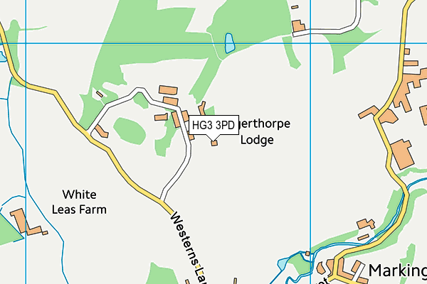 HG3 3PD map - OS VectorMap District (Ordnance Survey)