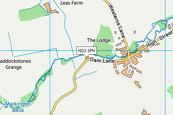 HG3 3PH map - OS VectorMap District (Ordnance Survey)