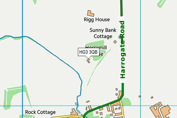 HG3 3QB map - OS VectorMap District (Ordnance Survey)