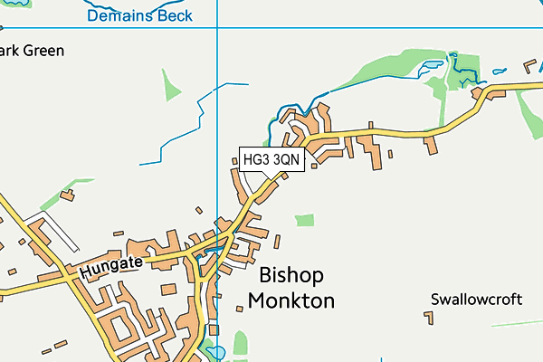 HG3 3QN map - OS VectorMap District (Ordnance Survey)