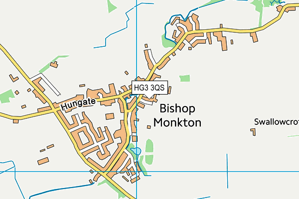 HG3 3QS map - OS VectorMap District (Ordnance Survey)