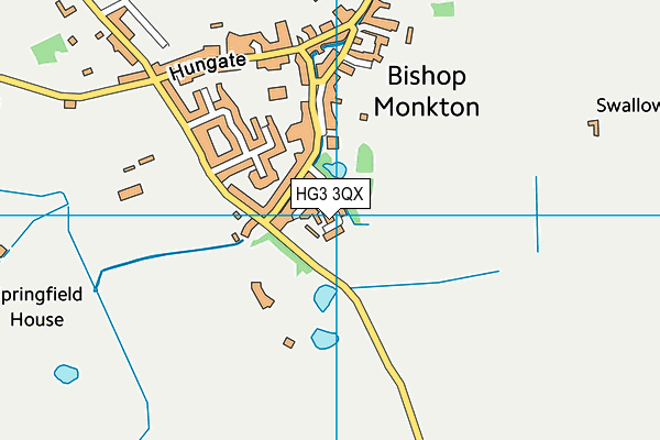HG3 3QX map - OS VectorMap District (Ordnance Survey)