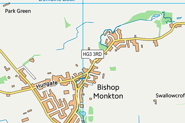 HG3 3RD map - OS VectorMap District (Ordnance Survey)