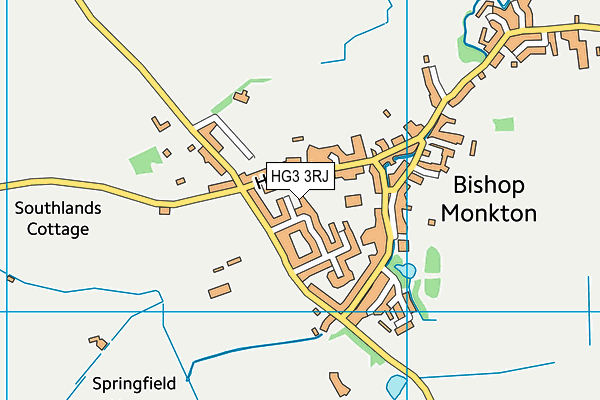 HG3 3RJ map - OS VectorMap District (Ordnance Survey)