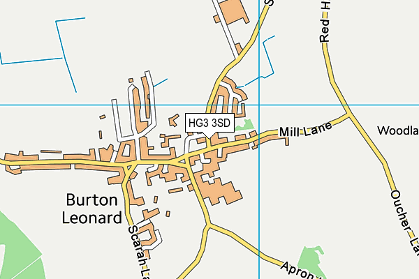 HG3 3SD map - OS VectorMap District (Ordnance Survey)