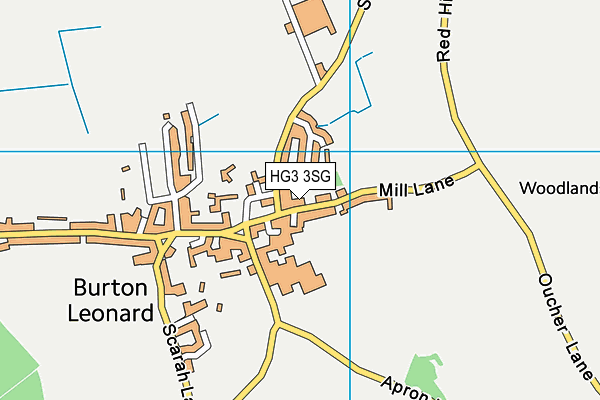 HG3 3SG map - OS VectorMap District (Ordnance Survey)