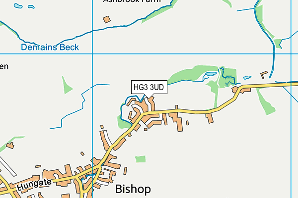 HG3 3UD map - OS VectorMap District (Ordnance Survey)
