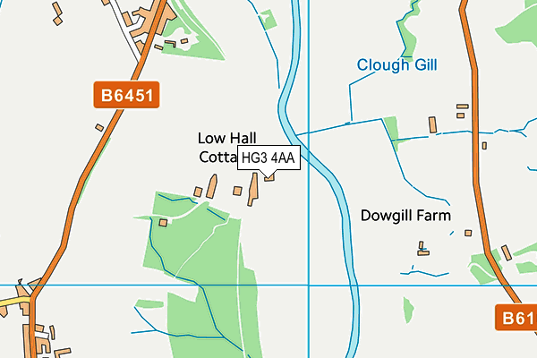 HG3 4AA map - OS VectorMap District (Ordnance Survey)