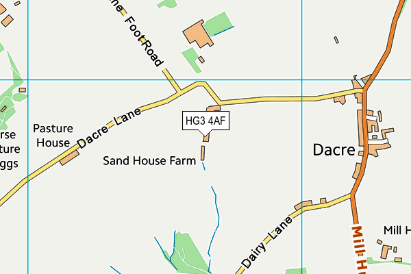 HG3 4AF map - OS VectorMap District (Ordnance Survey)