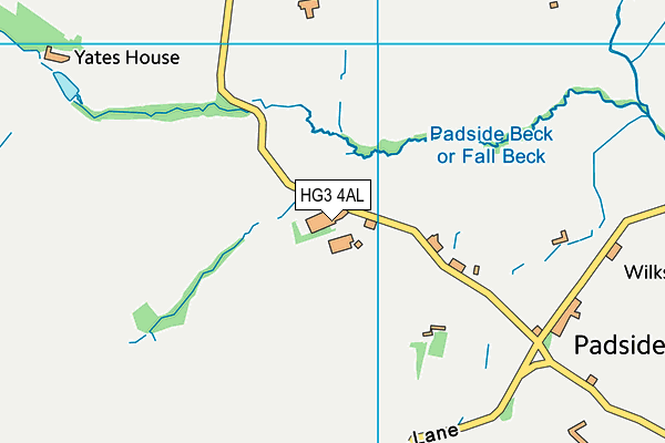 HG3 4AL map - OS VectorMap District (Ordnance Survey)