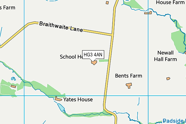Dacre Braithwaite C Of E (Va) School map (HG3 4AN) - OS VectorMap District (Ordnance Survey)