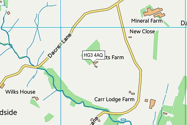 HG3 4AQ map - OS VectorMap District (Ordnance Survey)