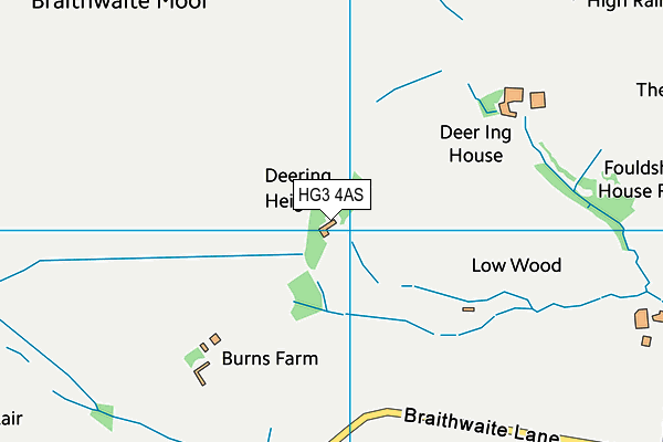 HG3 4AS map - OS VectorMap District (Ordnance Survey)