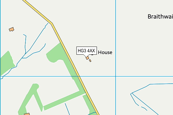 HG3 4AX map - OS VectorMap District (Ordnance Survey)