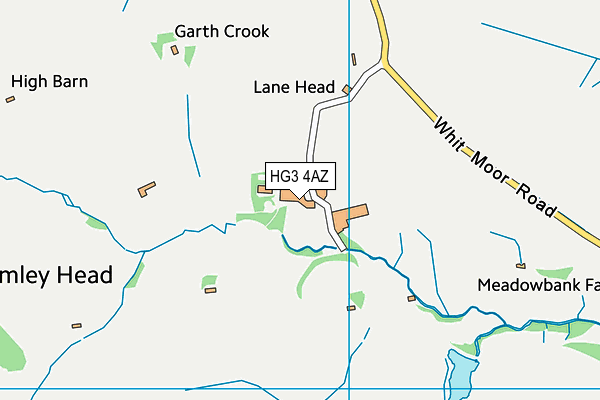 HG3 4AZ map - OS VectorMap District (Ordnance Survey)