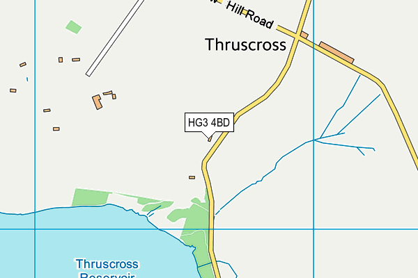 HG3 4BD map - OS VectorMap District (Ordnance Survey)