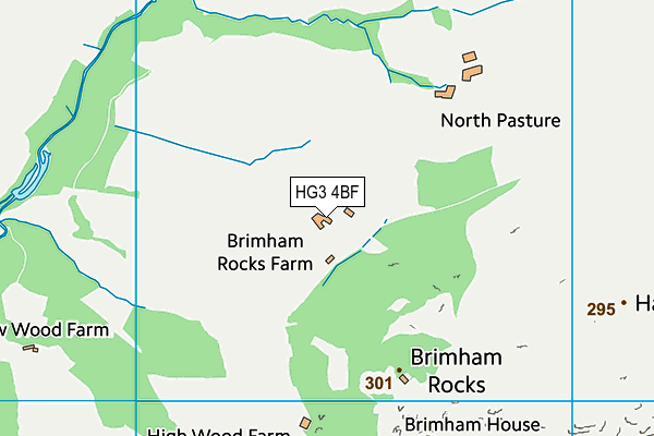 HG3 4BF map - OS VectorMap District (Ordnance Survey)