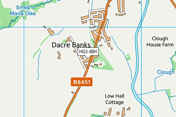 HG3 4BH map - OS VectorMap District (Ordnance Survey)