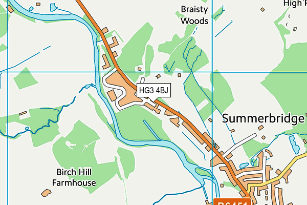 HG3 4BJ map - OS VectorMap District (Ordnance Survey)