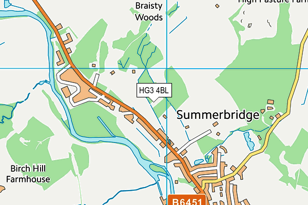 HG3 4BL map - OS VectorMap District (Ordnance Survey)
