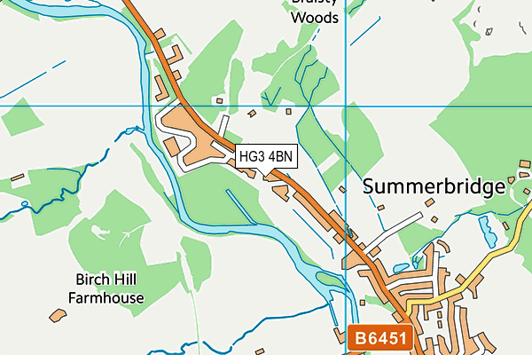HG3 4BN map - OS VectorMap District (Ordnance Survey)