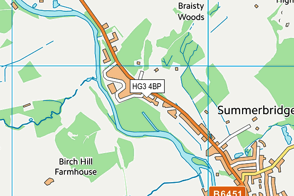 HG3 4BP map - OS VectorMap District (Ordnance Survey)