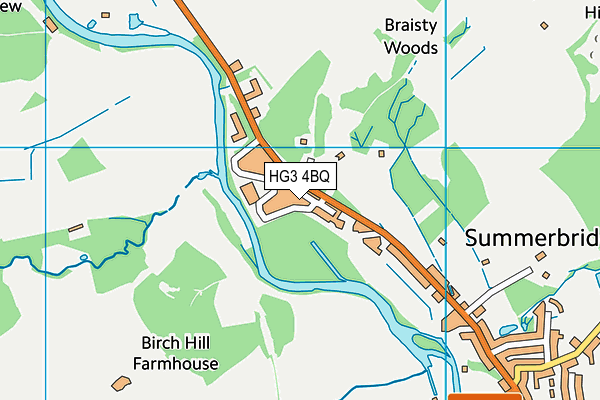 HG3 4BQ map - OS VectorMap District (Ordnance Survey)