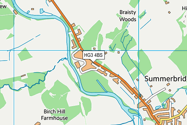 HG3 4BS map - OS VectorMap District (Ordnance Survey)