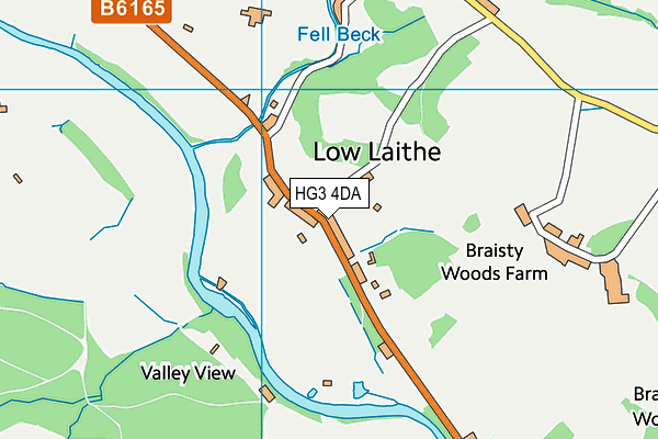 HG3 4DA map - OS VectorMap District (Ordnance Survey)