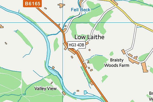 HG3 4DB map - OS VectorMap District (Ordnance Survey)