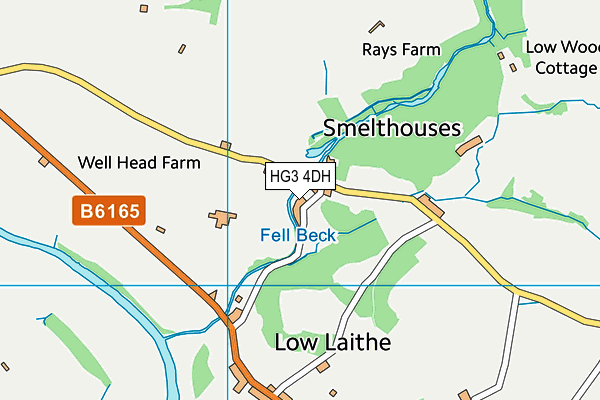 HG3 4DH map - OS VectorMap District (Ordnance Survey)