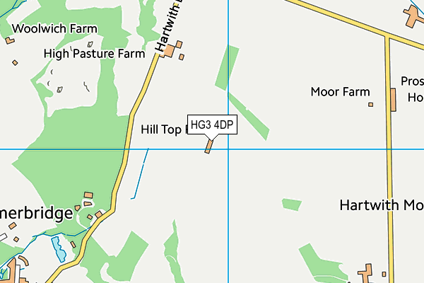 HG3 4DP map - OS VectorMap District (Ordnance Survey)