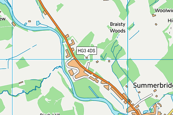 HG3 4DS map - OS VectorMap District (Ordnance Survey)