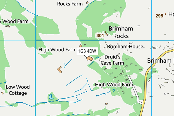 HG3 4DW map - OS VectorMap District (Ordnance Survey)