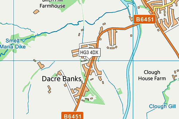 HG3 4DX map - OS VectorMap District (Ordnance Survey)