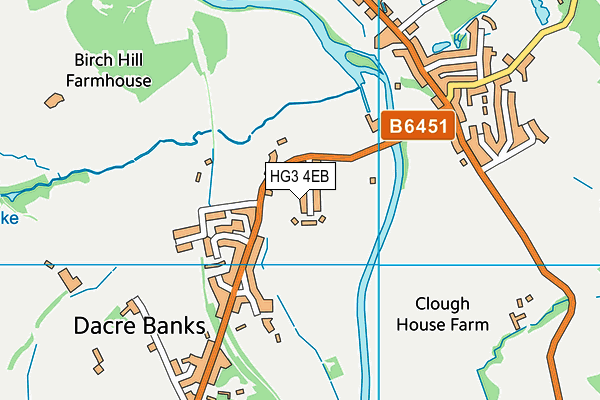 HG3 4EB map - OS VectorMap District (Ordnance Survey)
