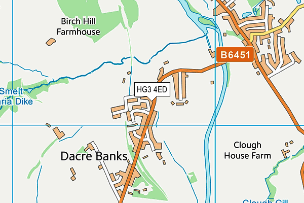 HG3 4ED map - OS VectorMap District (Ordnance Survey)