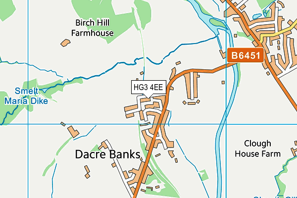 HG3 4EE map - OS VectorMap District (Ordnance Survey)