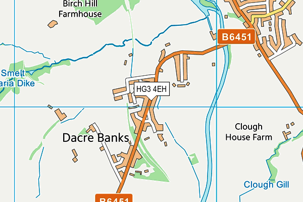 HG3 4EH map - OS VectorMap District (Ordnance Survey)