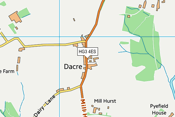 HG3 4ES map - OS VectorMap District (Ordnance Survey)