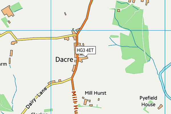 HG3 4ET map - OS VectorMap District (Ordnance Survey)