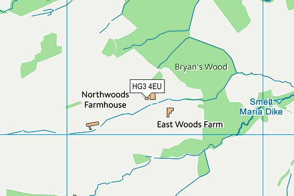 HG3 4EU map - OS VectorMap District (Ordnance Survey)