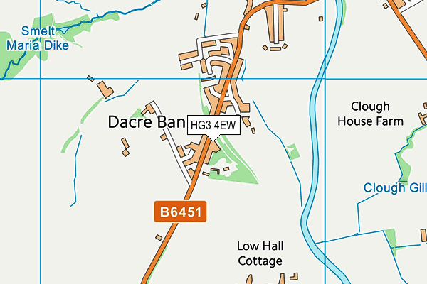 HG3 4EW map - OS VectorMap District (Ordnance Survey)