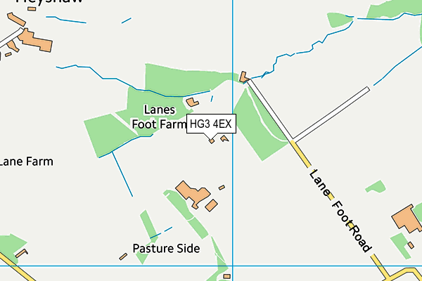 HG3 4EX map - OS VectorMap District (Ordnance Survey)