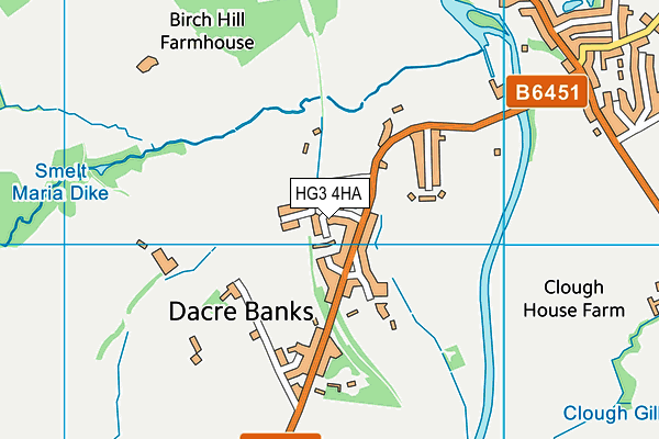 HG3 4HA map - OS VectorMap District (Ordnance Survey)