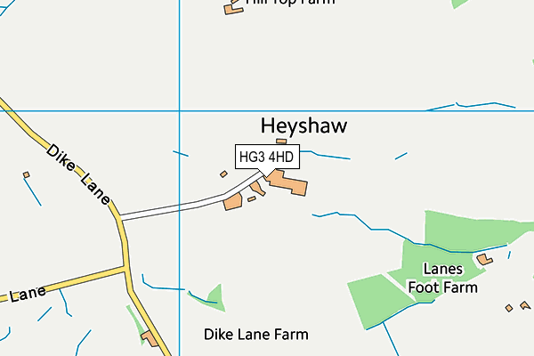 HG3 4HD map - OS VectorMap District (Ordnance Survey)