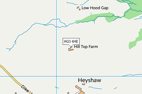 HG3 4HE map - OS VectorMap District (Ordnance Survey)