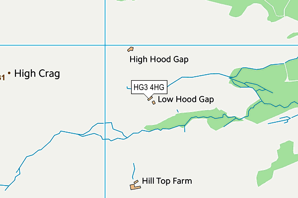 HG3 4HG map - OS VectorMap District (Ordnance Survey)