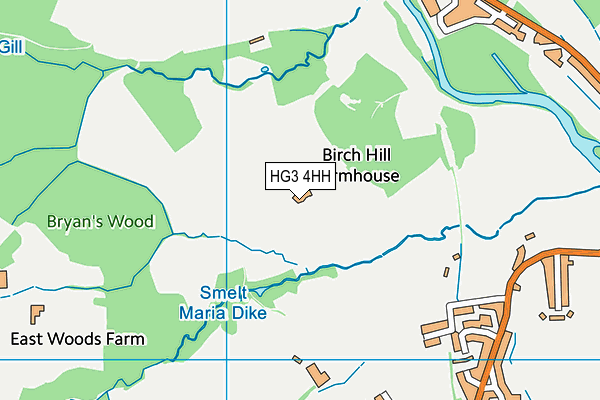 HG3 4HH map - OS VectorMap District (Ordnance Survey)